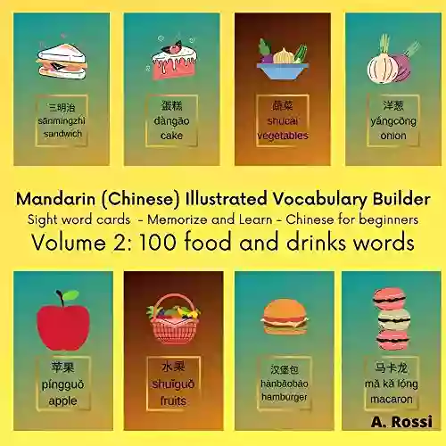 Mandarin (Chinese) Illustrated Vocabulary Builder Sight Word Cards Memorize And Learn Chinese For Beginners: Volume 2: 100 Food And Drinks Words (Mandarin Memorize And Learn Chinese For Beginners)