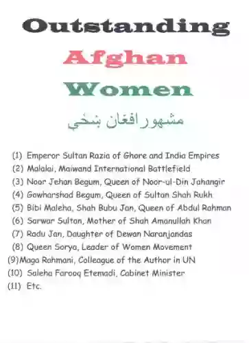 Outstanding Afghan Women John Evans