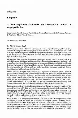 Runoff Prediction In Ungauged Basins: Synthesis Across Processes Places And Scales