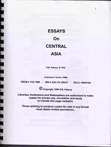 ESSAYS ON CENTRAL ASIA HB Paksoy