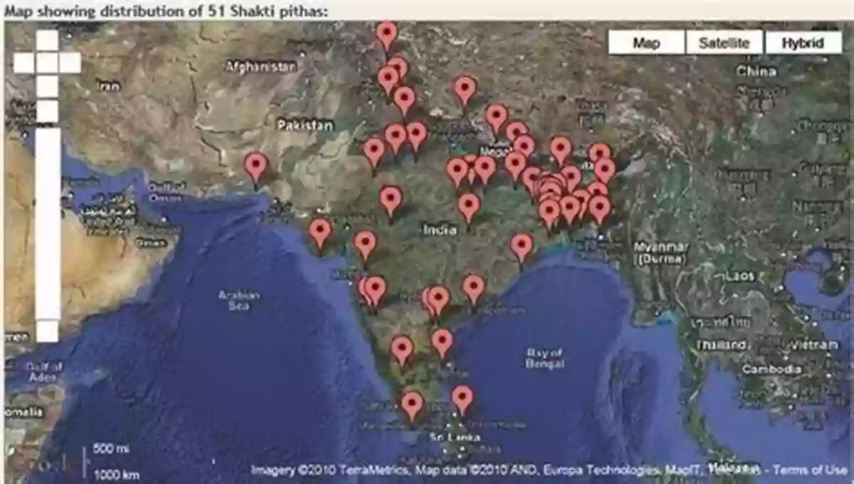 A Depiction Of The 51 Shaktipithas Spread Across South Asia 51 Shaktipithas: The Kernel Of Shaktism In South Asia