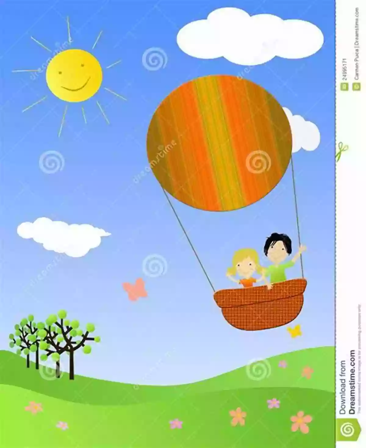 A Group Of Children Flying In A Hot Air Balloon, Gliding Through The Clouds R Things (A Children S Picture Book) (A To Z Things 18)