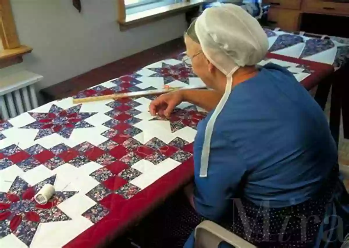 Amish Woman Sewing Traditional Quilt The Bible Of Amish Facts