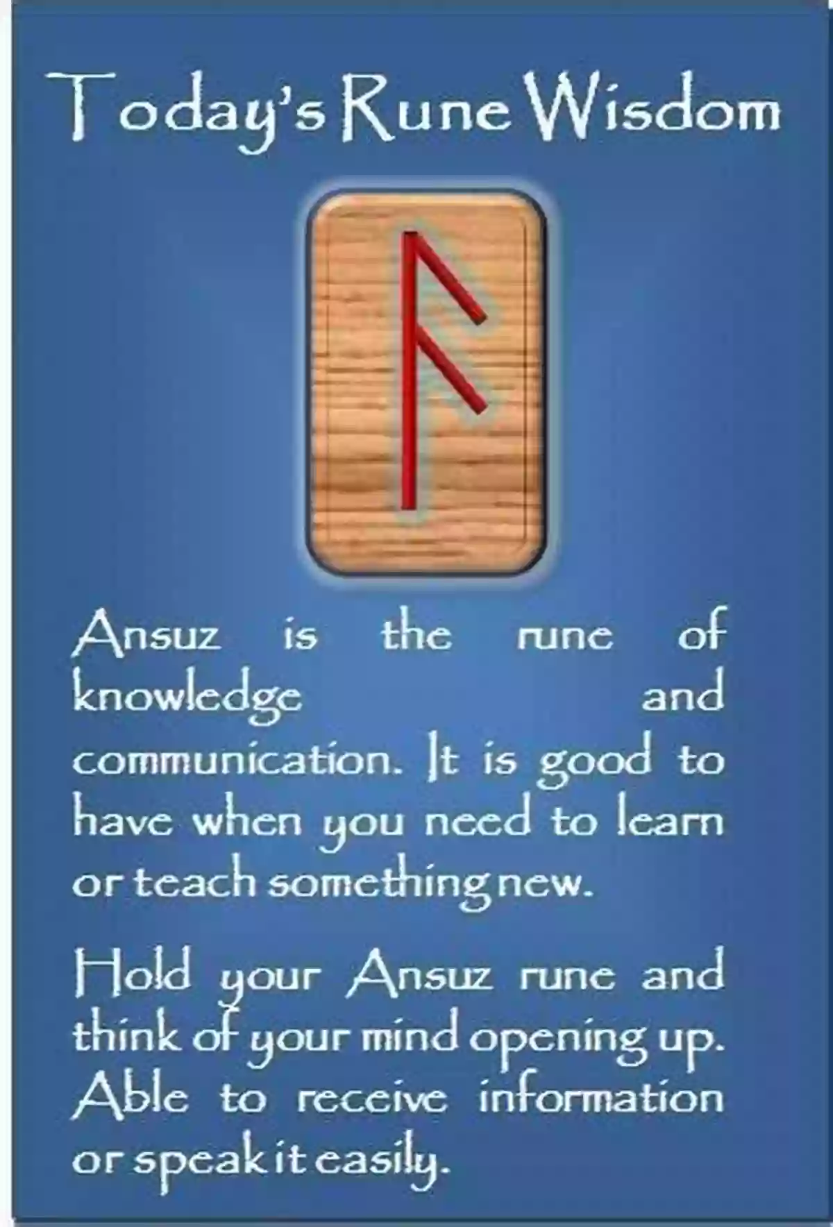 Ansuz Rune Wisdom And Communication The Elder Futhark And Their Meaning: A Divination Guide