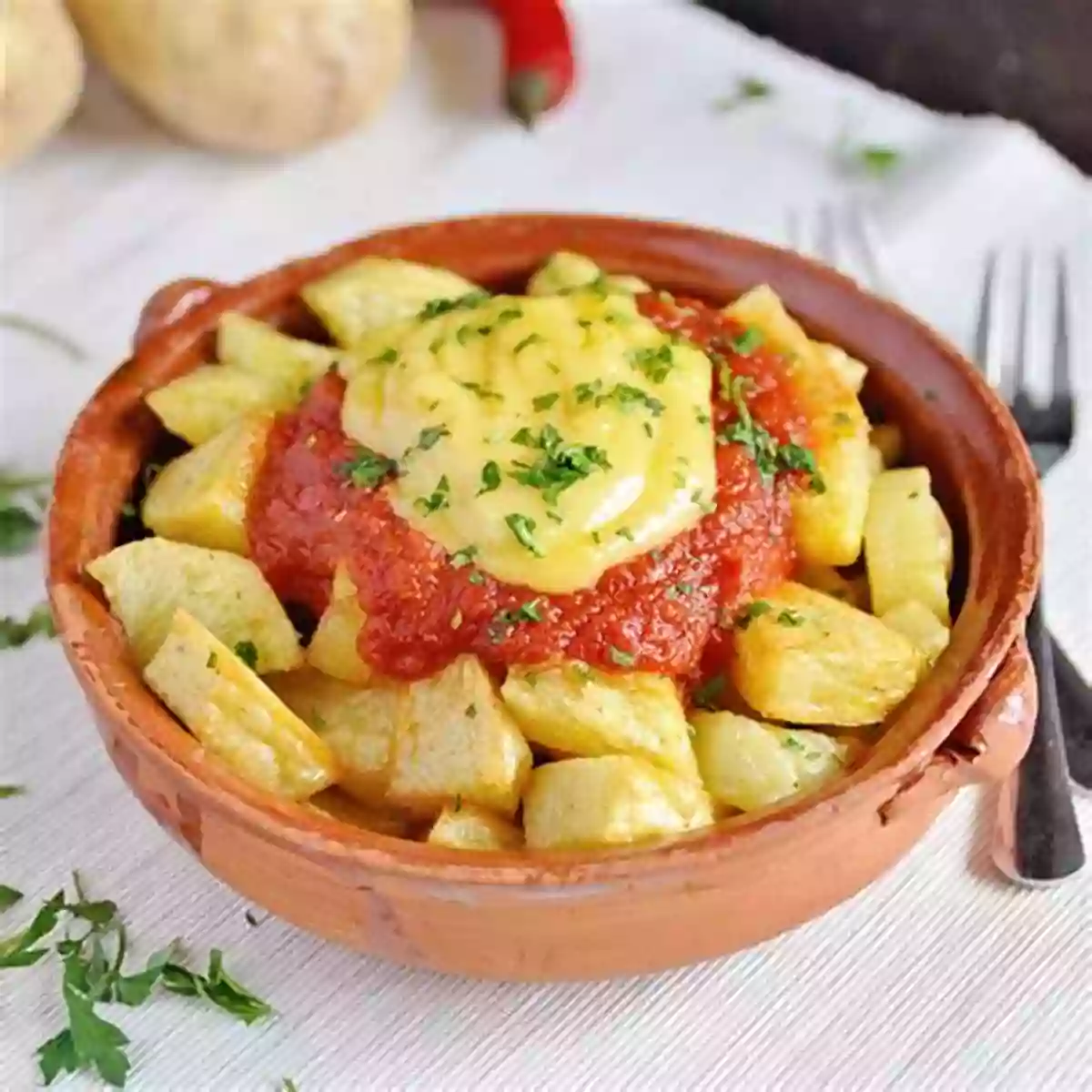 Authentic Spanish Patatas Bravas Recipe Easy Vegetarian: Healthy And Enjoyable Spanish Recipes: Vegan Cookbook