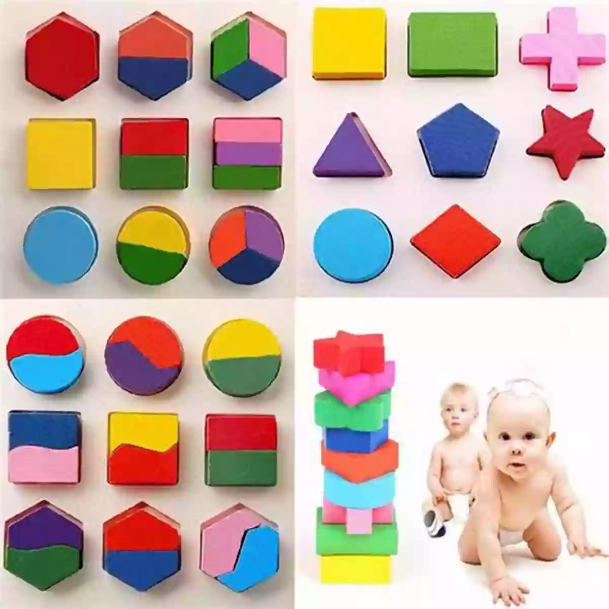 Baby Holding Colorful Shape Puzzle Baby Learns With Me Shapes