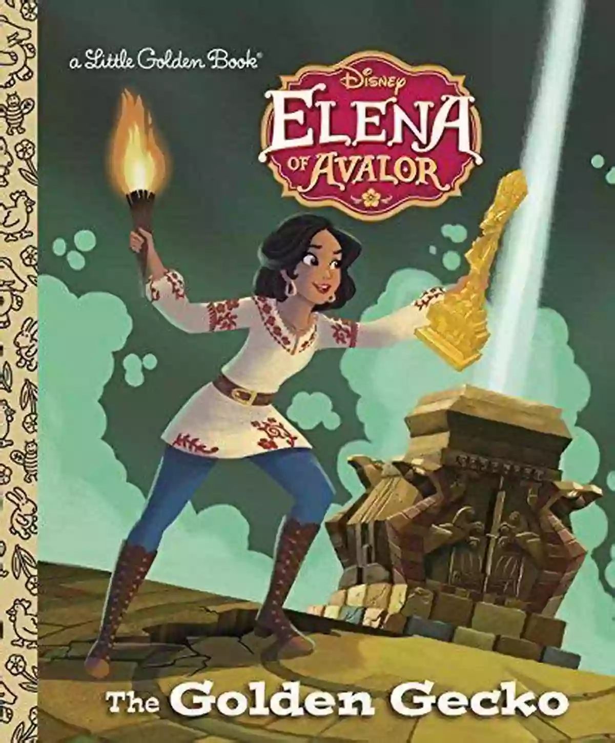 Beautiful Illustration From The Golden Gecko Disney Elena Of Avalor Little Golden Book The Golden Gecko (Disney Elena Of Avalor) (Little Golden Book)