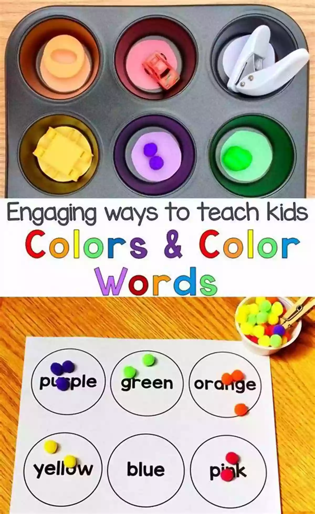 Children Playing Interactive Color Recognition Games My Rainbow Colors: Early Learning Fun