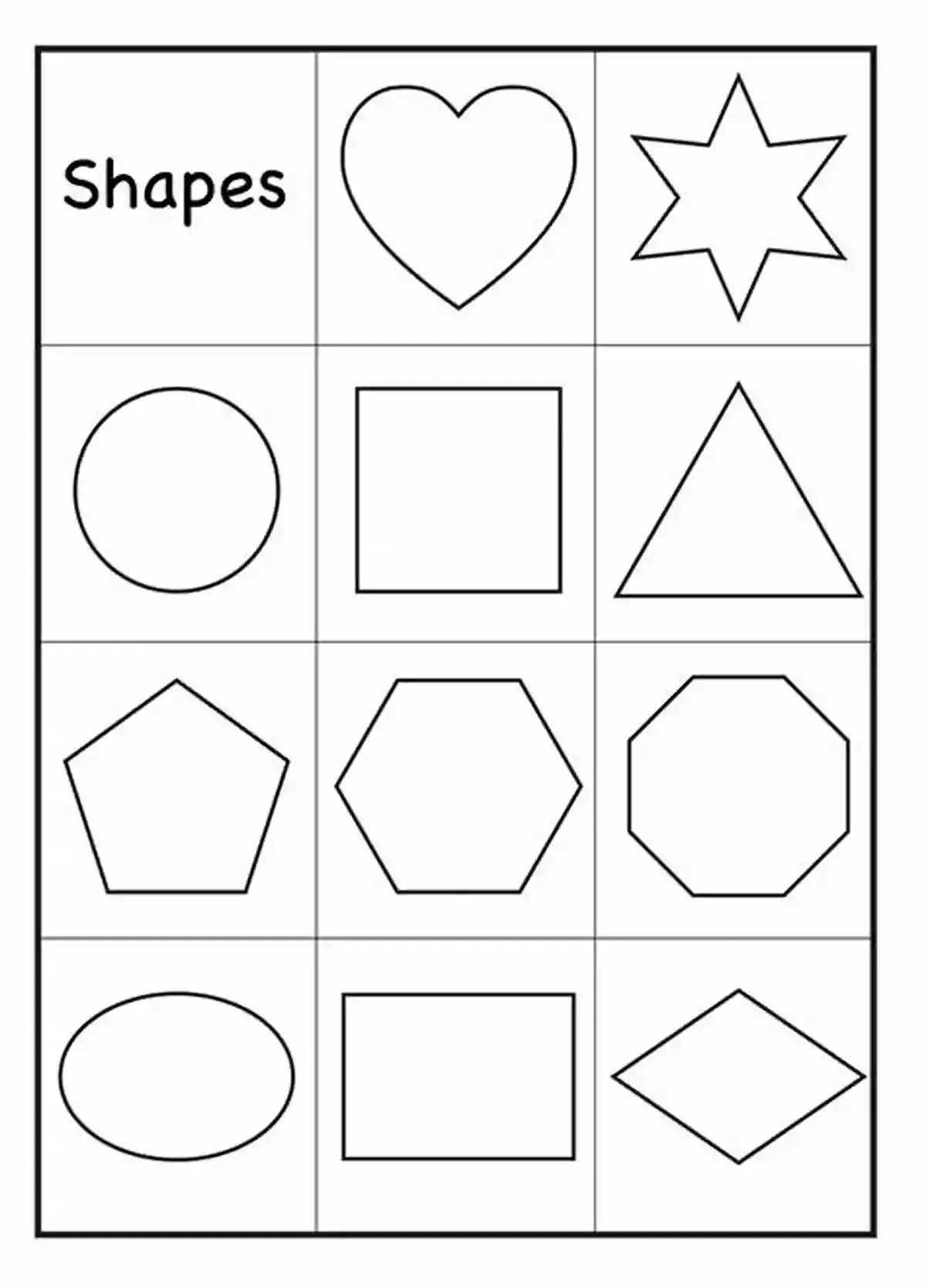 Coloring Book Preview Showcasing Various Shapes To Be Colored Hey Lil Bri: Explore Shapes With Me