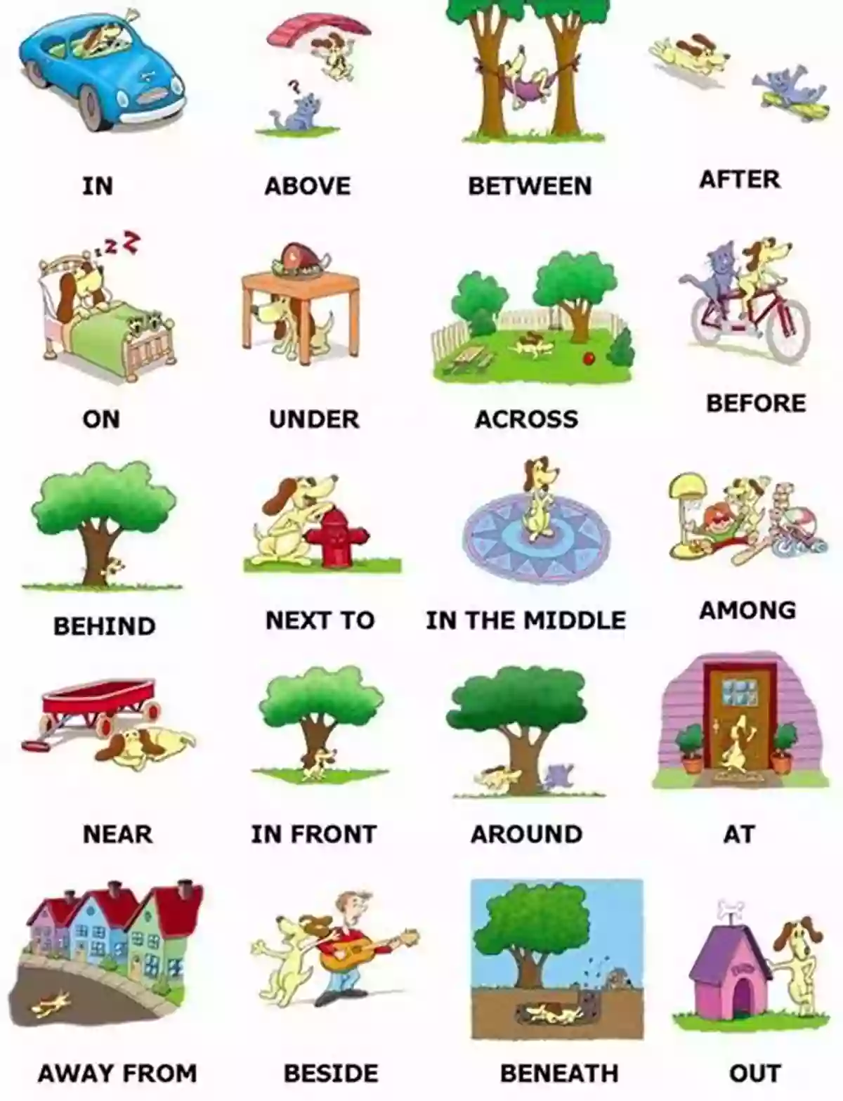 Curious Cat Learn Prepositions Of Place With Animals: English Prepositions (Learning And Educational For Kids 9)