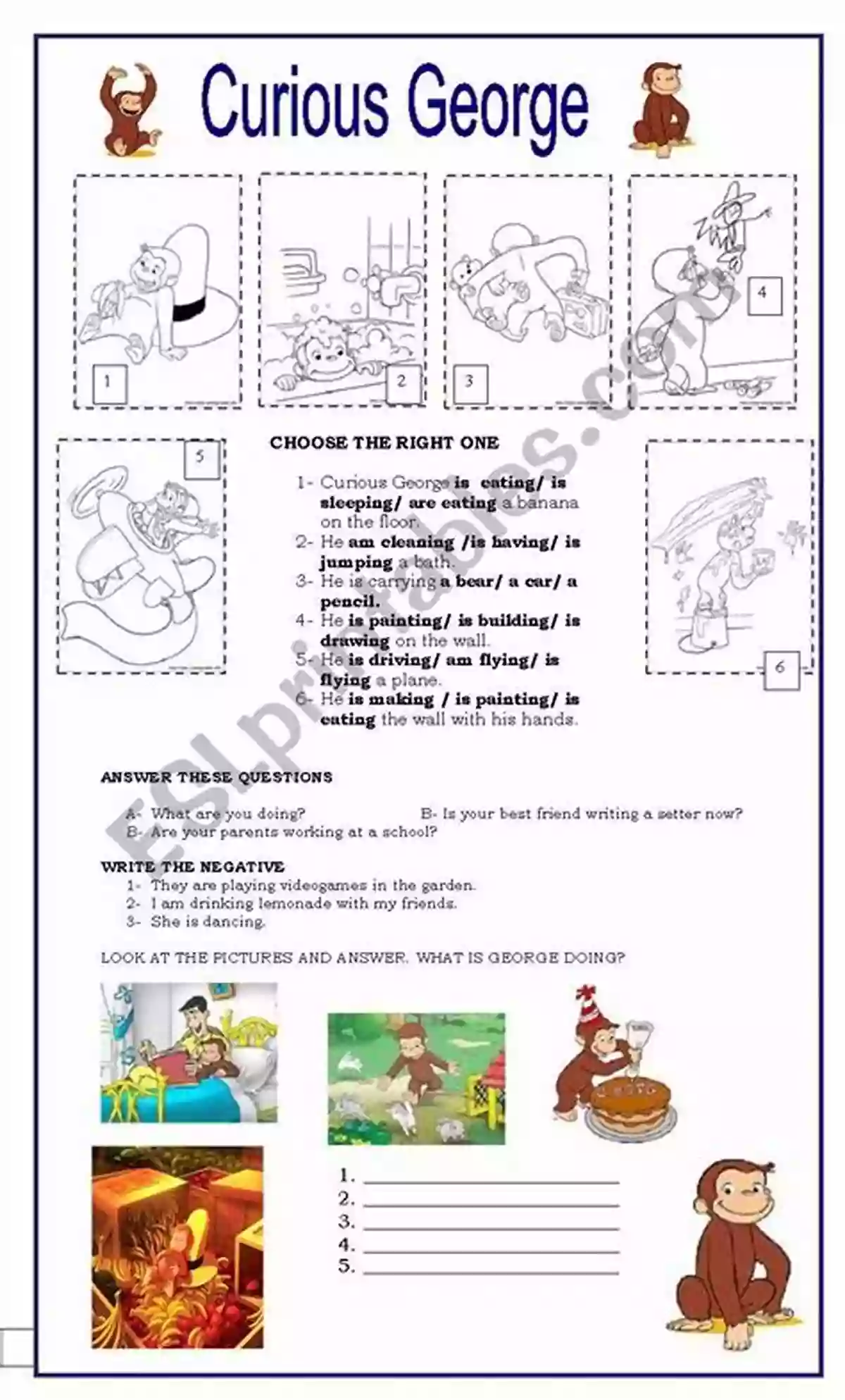 Curious George Engaging In An Activity Curious George Color Fun (cgtv Read Aloud)