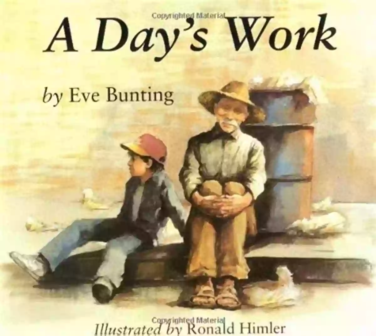 Day Work By Eve Bunting Book Cover Showing A Little Girl And An Elderly African American Woman Standing Together In Front Of A Farmhouse A Day S Work Eve Bunting