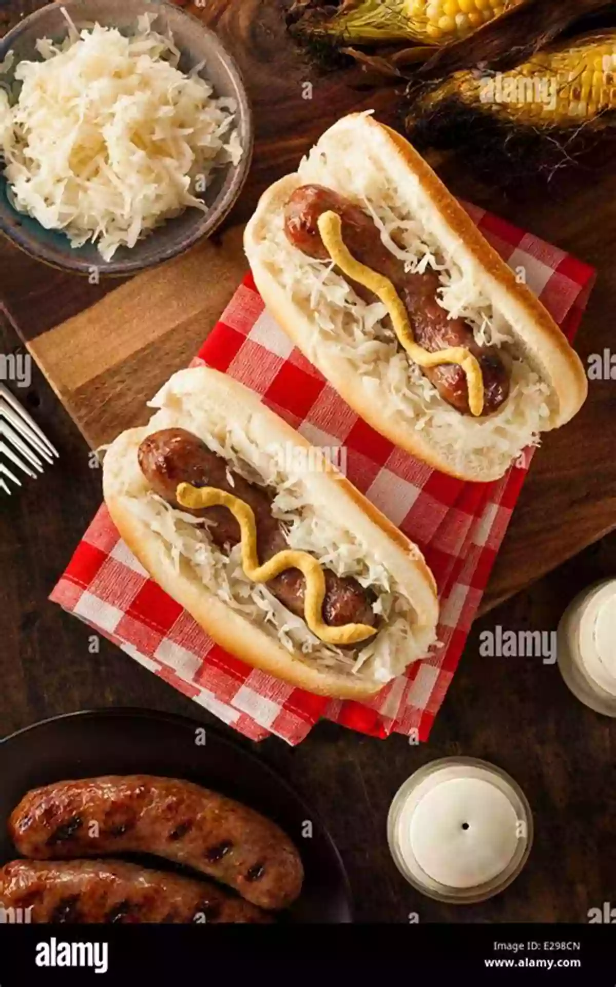 Delicious Bratwurst With Sauerkraut And Mustard German Cuisine: Cookbook Of Autehntic German Cuisine