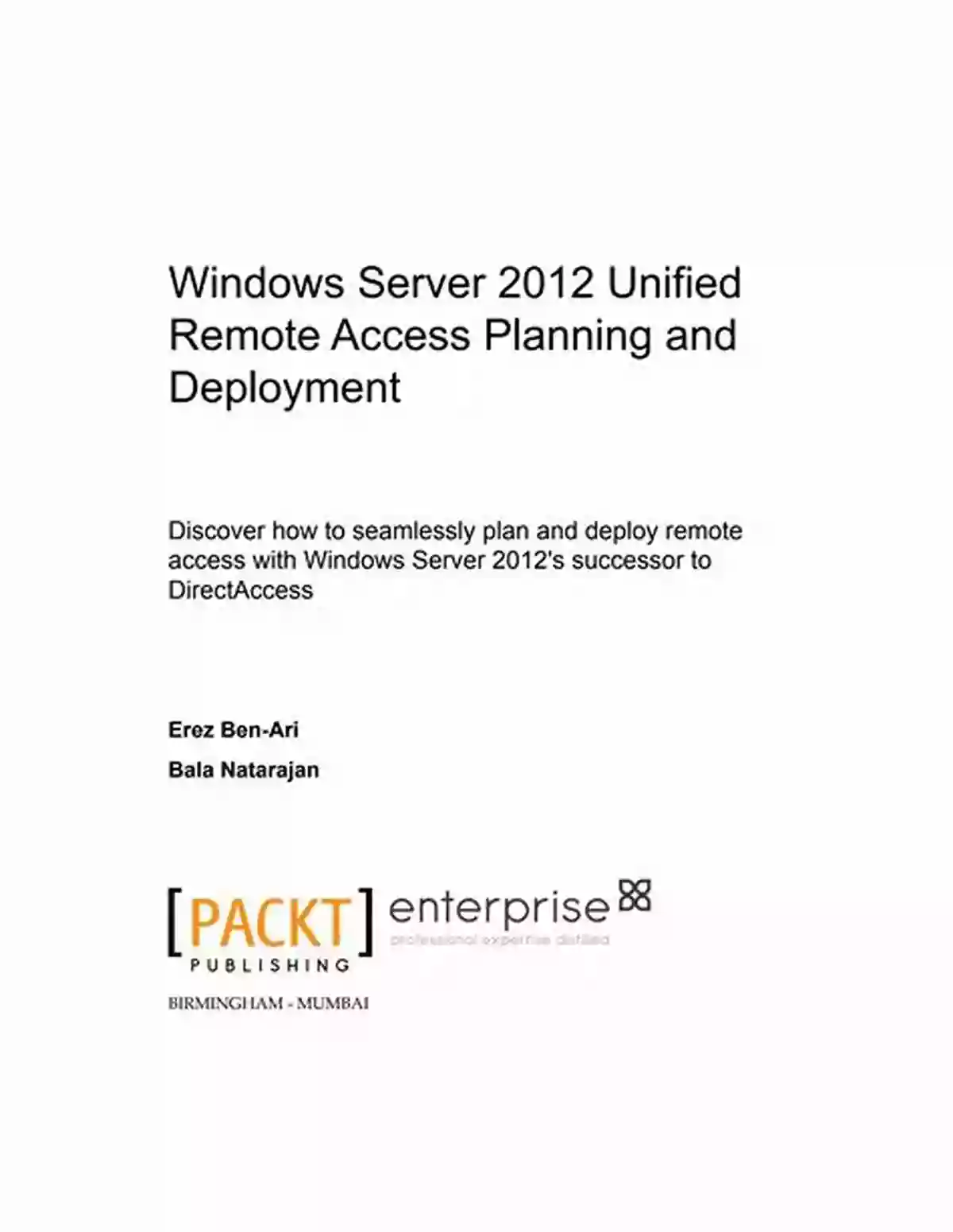 Deployment Windows Server 2012 Unified Remote Access Planning And Deployment