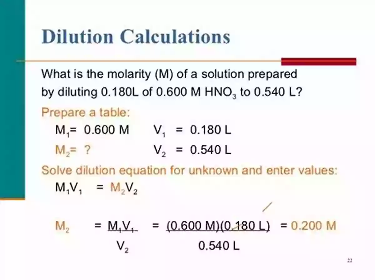 Dilution Formula Basic Laboratory Calculations For Biotechnology