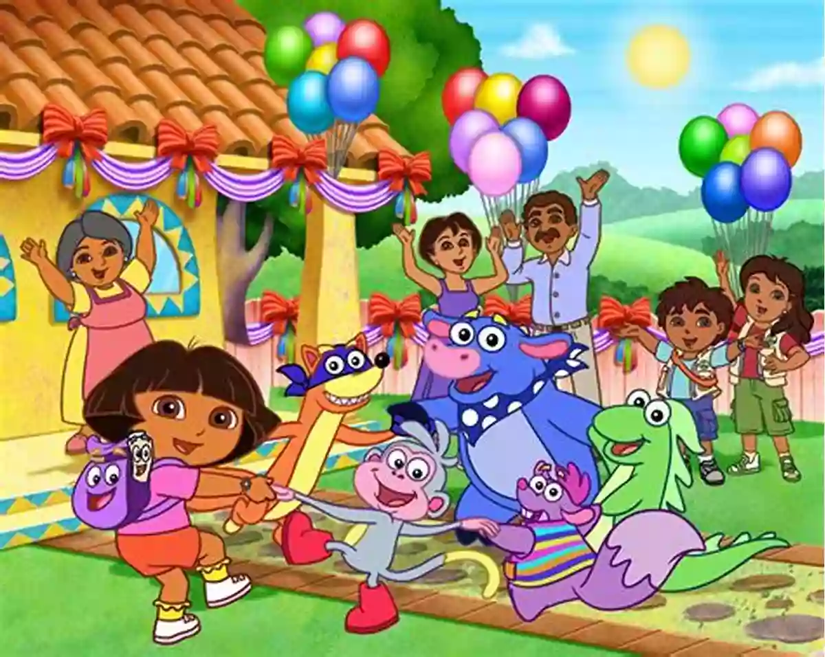 Dora The Explorer And Friends Uniting With Colorful Hearts I Love Colors (Dora The Explorer)