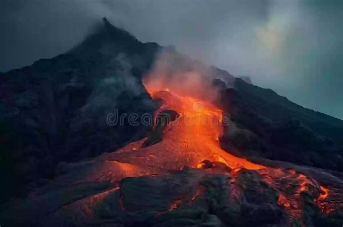 Fiery Eruption Of A Volcano, With Lava Cascading Down Its Sides At Home On An Unruly Planet: Finding Refuge On A Changed Earth