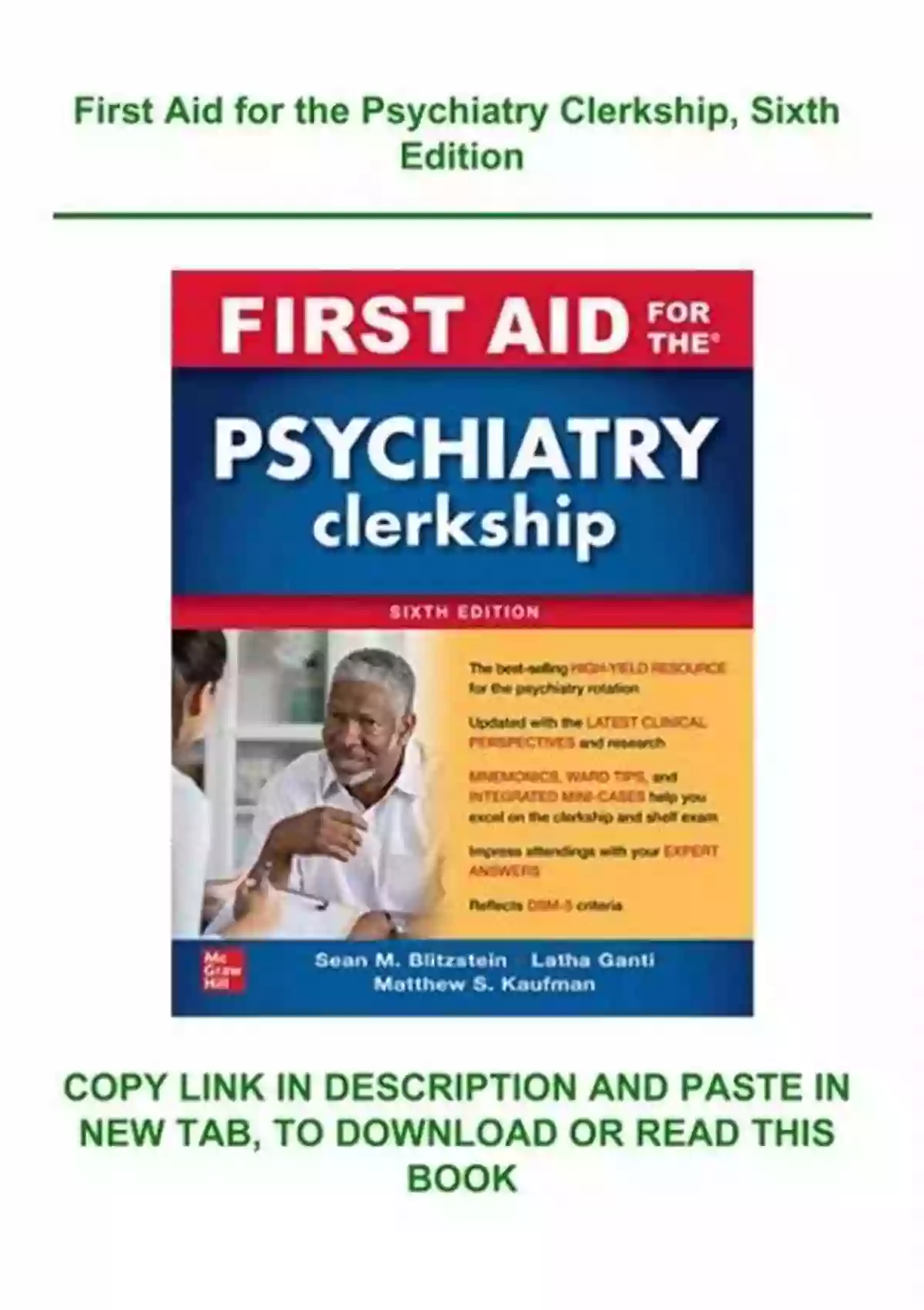 First Aid For The Psychiatry Clerkship Sixth Edition A Comprehensive Guide First Aid For The Psychiatry Clerkship Sixth Edition