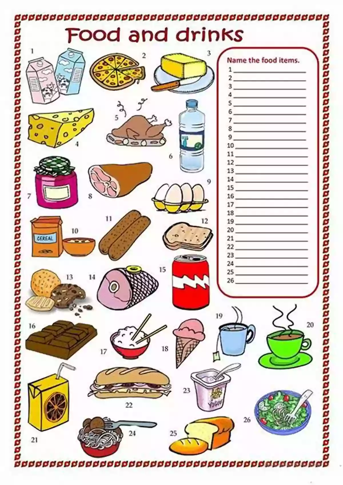 Food And Drinks Worksheet: German Vocabulary For Food And Drinks Save The World It S The Only Planet That Has Chocolate Rette Die Welt Sie Ist Der Einzige Planet Wo Es Schokolade Gibt: Bilingual Children S Picture Incl Pics To Color (Kids Learn German 4)