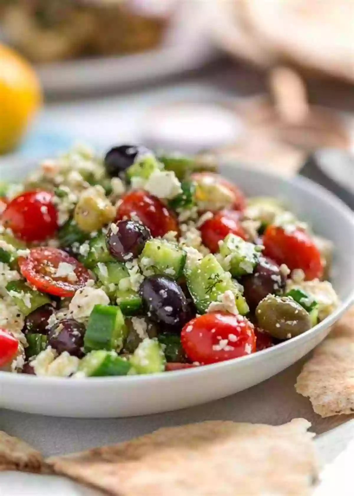 Greek Salad With Feta Cheese Food From The Mediterranean: Delectable Mediterranean Diet Meal Recipes: Food From The Mediterranean