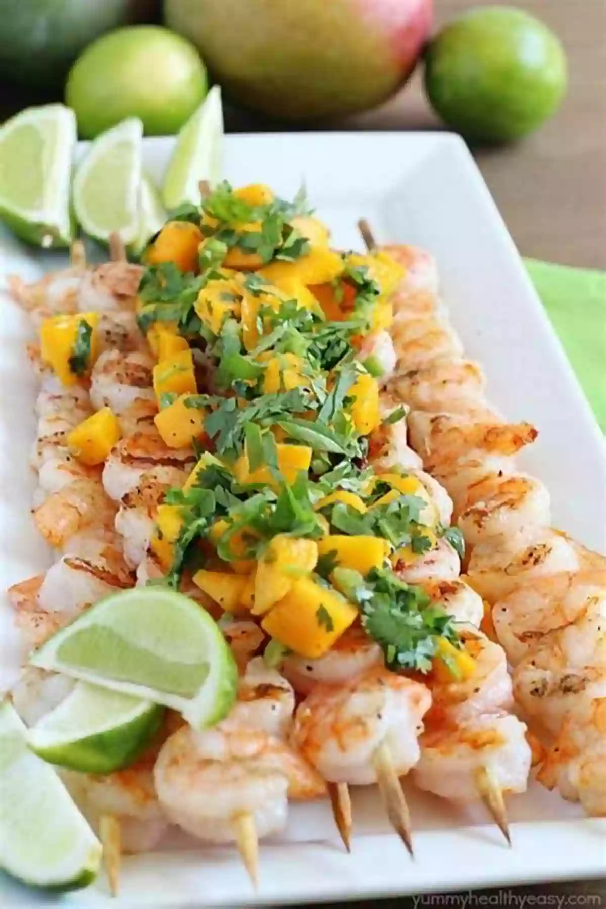 Grilled Shrimp Skewers Served With A Vibrant Mango Salsa New And Useful Recipes: A Collection Of Simple And Healthy Recipes