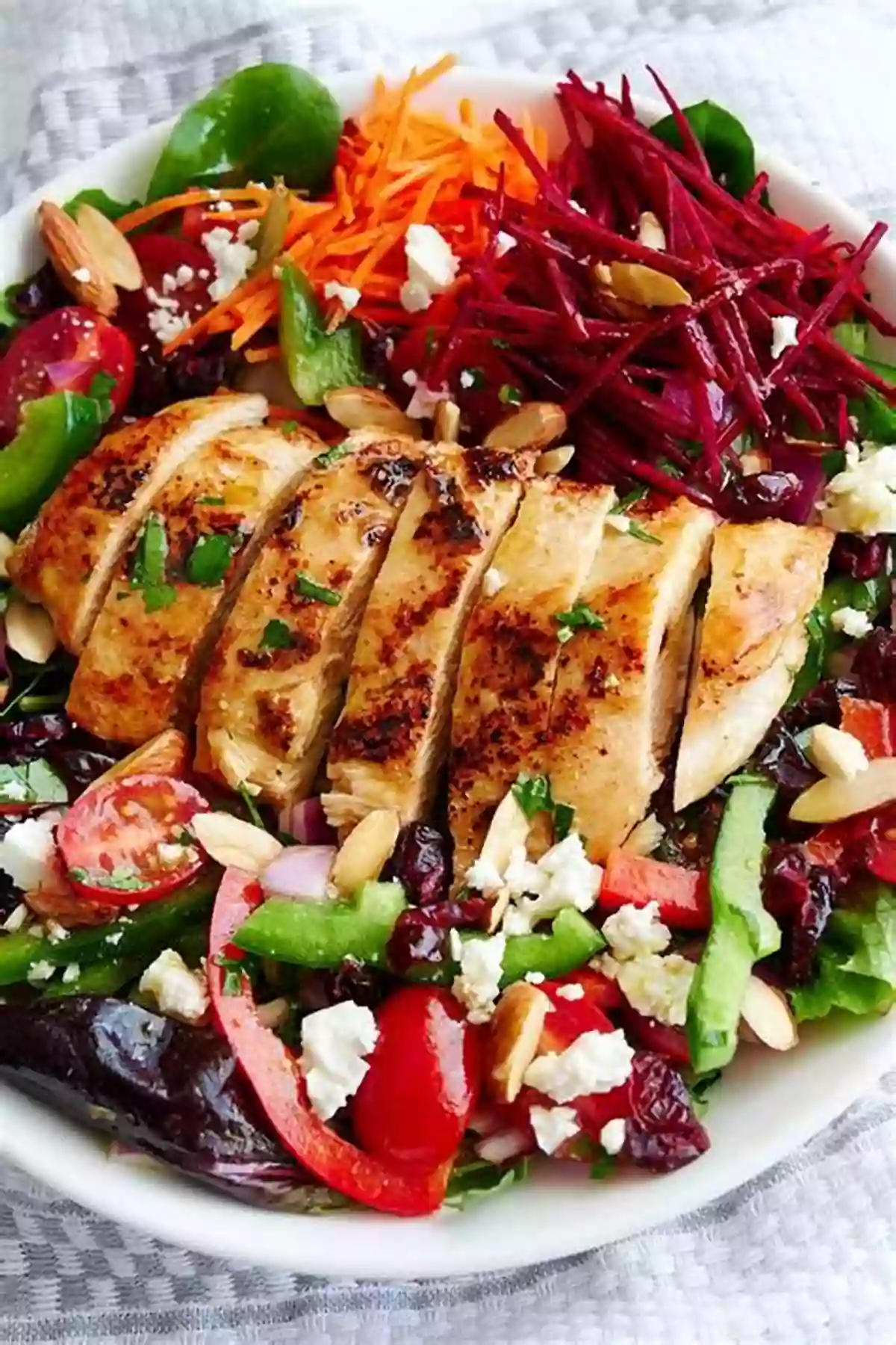 Healthy Lunch With Grilled Chicken Salad And Vegetables Diabetic Recipes One Nutritional Tasty Recipes For Adults And Children Suffering From Type 1 Type 2 Or Pre Diabetes: Nutritional Diabetic Recipes By Professionals