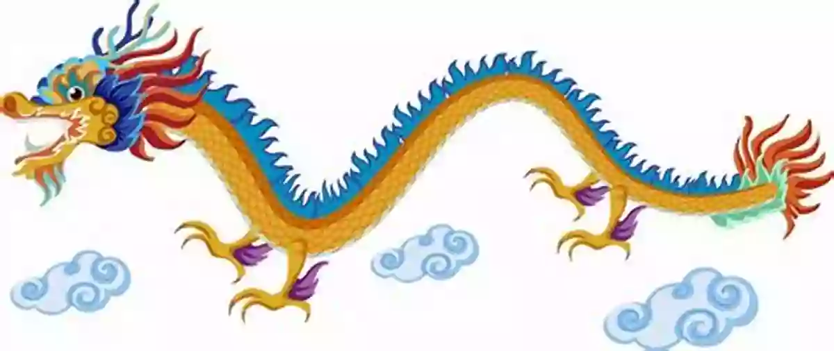 Illustration Of A Fierce Chinese Dragon Flying In The Sky Visual Chinese Vocabulary Vol 3: Animals 3