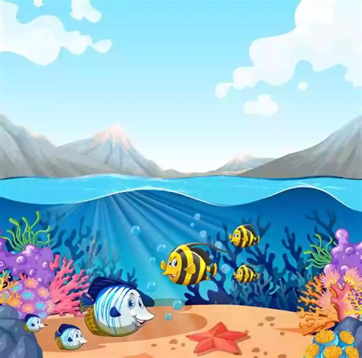 Illustration Of A Vast And Beautiful Ocean With Marine Life Protecting Earth S Waters (Learn About)