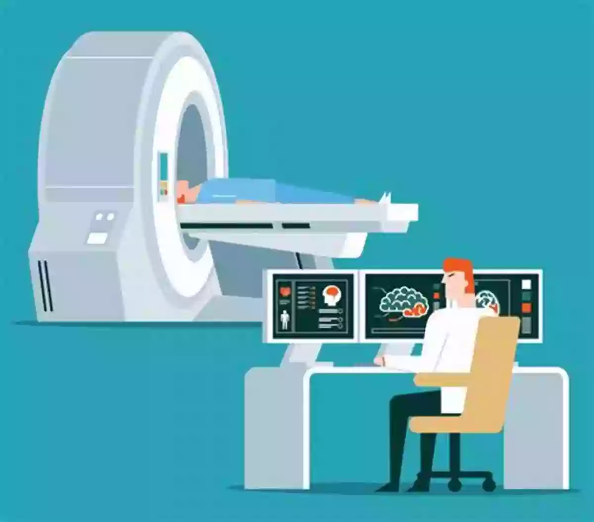 Illustration Of An MRI Machine MRI From Picture To Proton