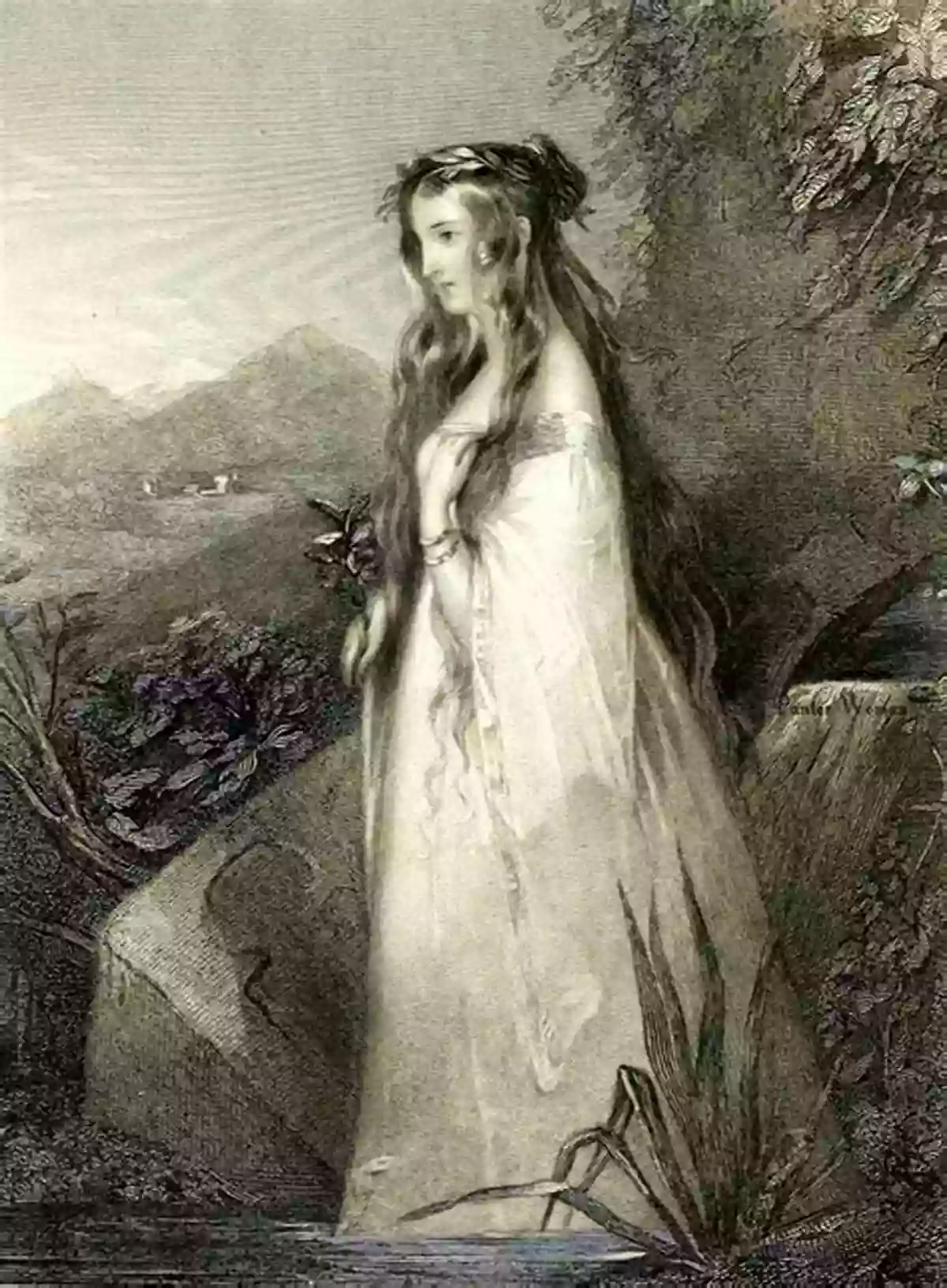 Illustration Of The White Lady Of Avenel River Folk Tales Of Britain And Ireland