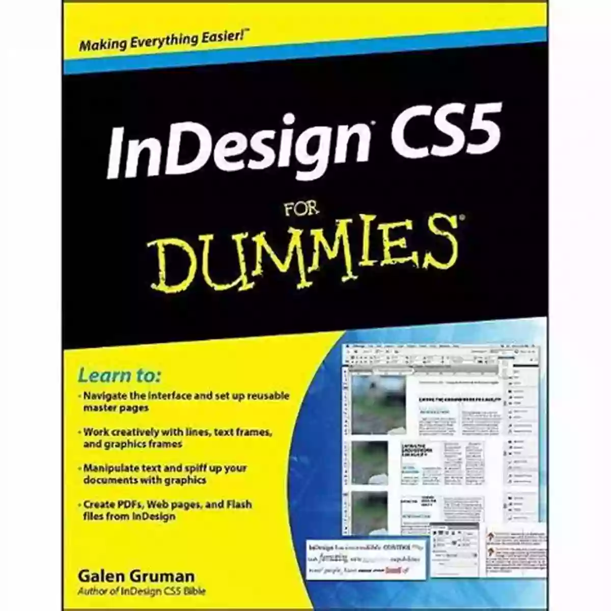 Indesign CS5 For Dummies Book Cover By Galen Gruman InDesign CS5 For Dummies Galen Gruman