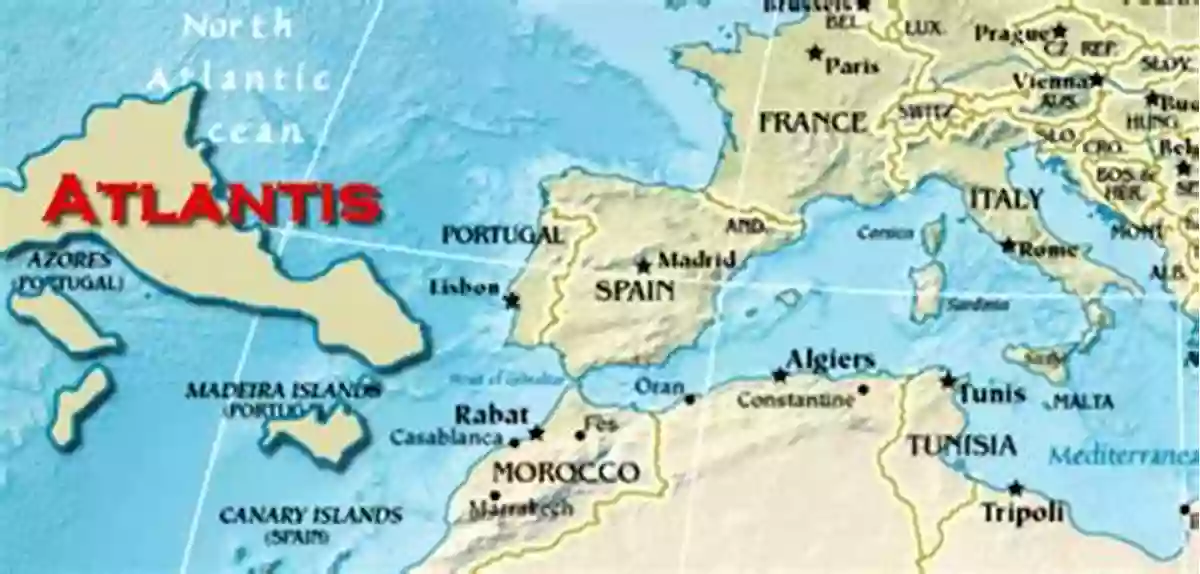 Map Depicting The Possible Location Of Atlantis Near The Azores Atlantis And The Coming Ice Age: The Lost Civilization A Mirror Of Our World