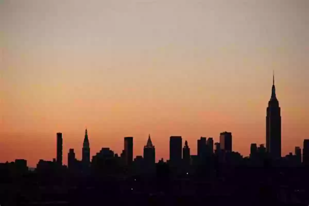 New York City Skyline At Sunset My Little Golden About New York City