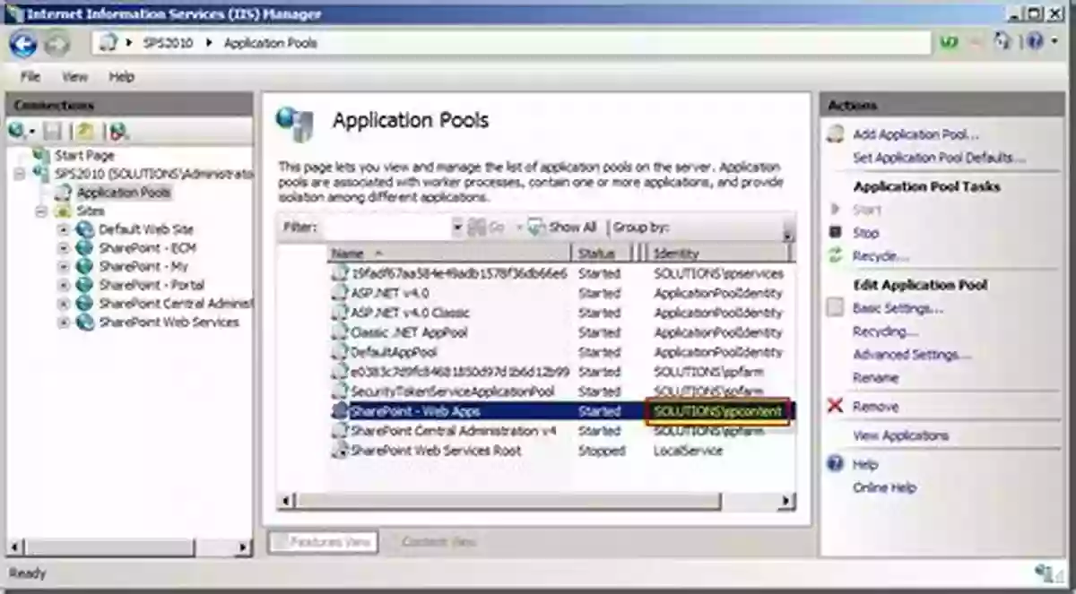 Optimizing SharePoint 2013 Application Pools And Solutions Optimizing SharePoint 2013: Application Pools (SharePoint 2013 Solution 13)