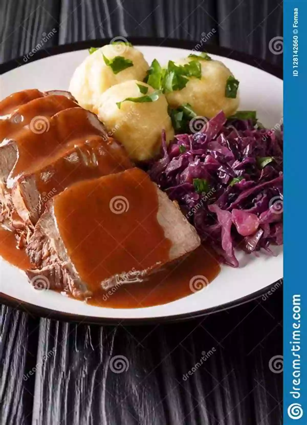 Plate Of Oma's Traditional Sauerbraten With Roasted Potatoes And Red Cabbage Schmeckt Gut: Recipes Of My Grandmothers