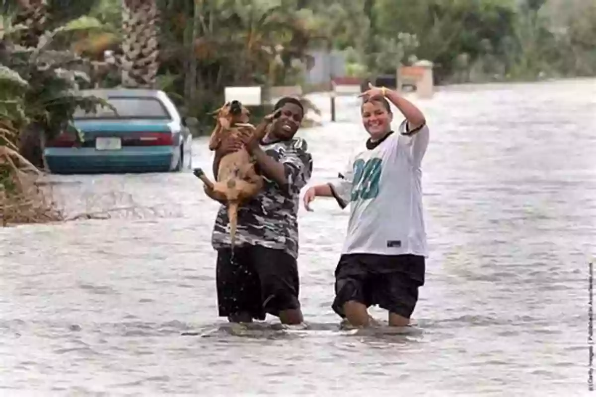 Rescued Pets Being Carried To Safety During Hurricane Katrina Pawprints Of Katrina: Pets Saved And Lessons Learned