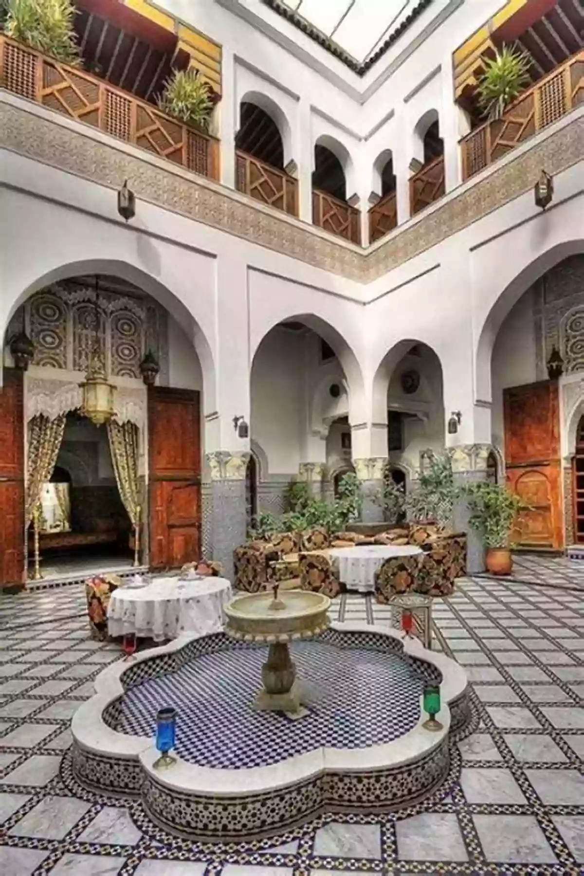 Riad Courtyard With Beautiful Moroccan Architecture Homes In Many Cultures (Life Around The World)