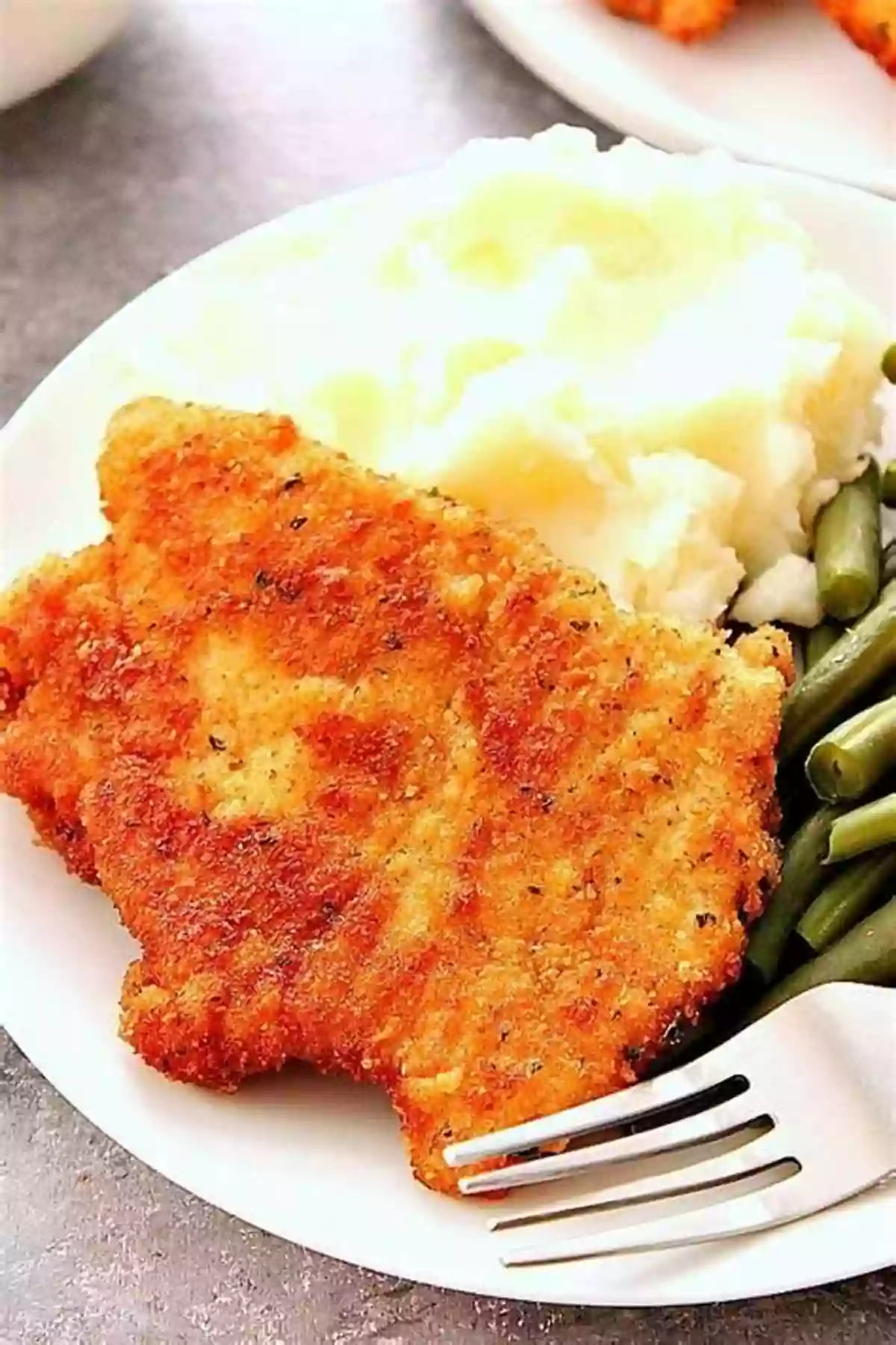 Schnitzel Crispy Breaded Meat Cutlet With German Potato Salad German Kitchen: Recipes For Cooking Traditional German Food At Home