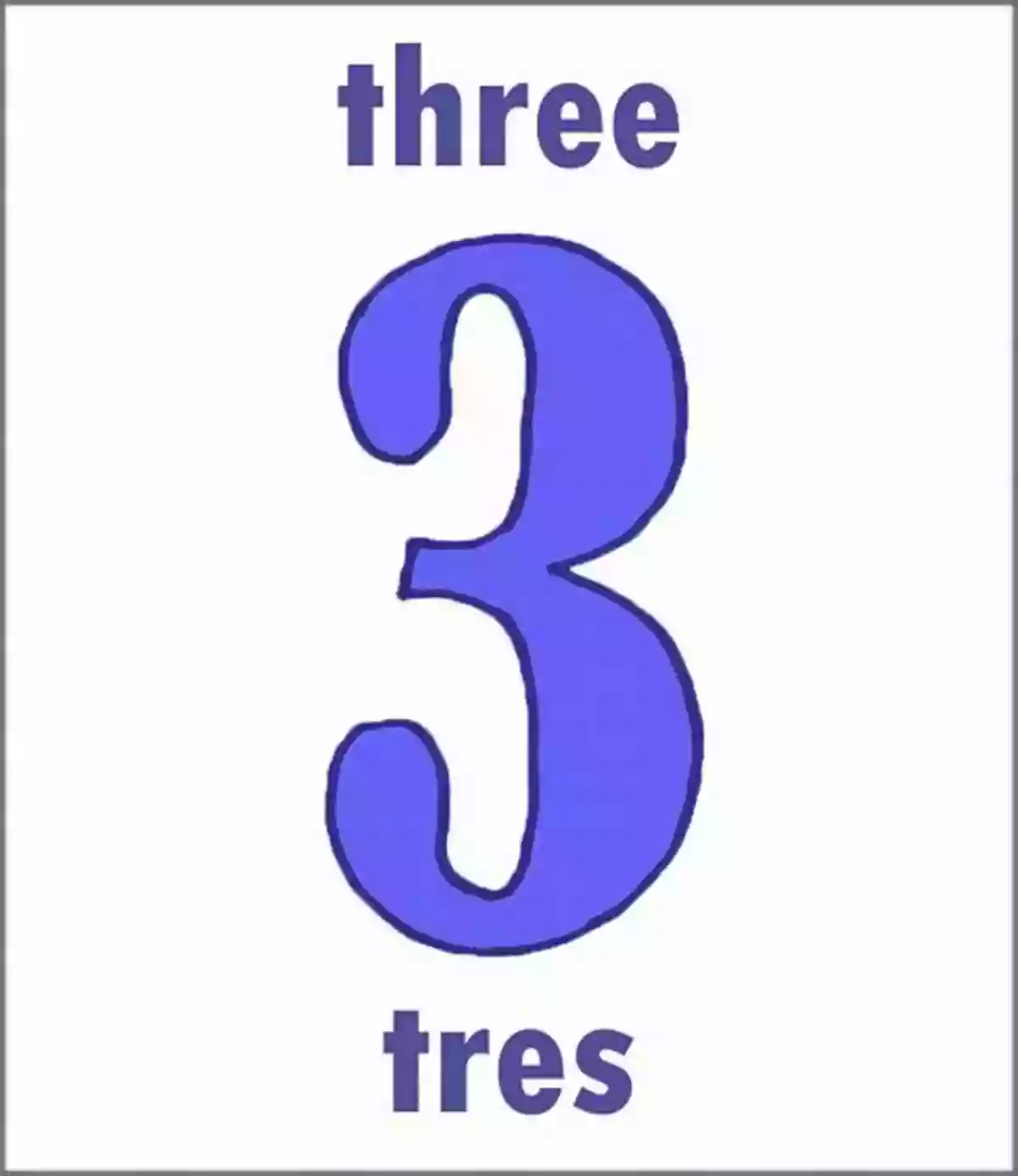 Silly Face Representing Number Three In Spanish Counting Silly Faces Numbers 1 10 : Korean Edition (Counting Silly Faces Numbers 1 10 Foreign Languages)