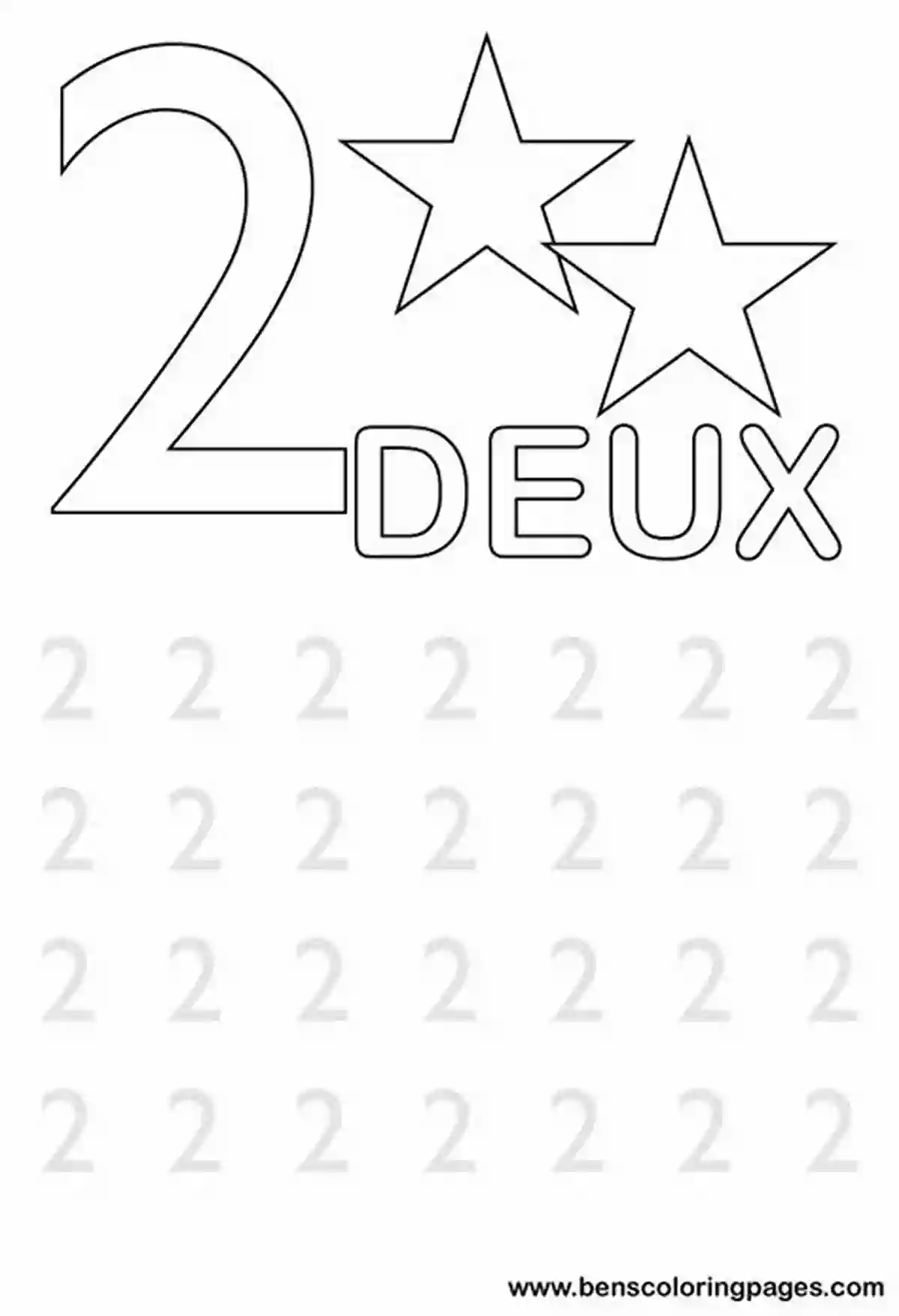 Silly Face Representing Number Two In French Counting Silly Faces Numbers 1 10 : Korean Edition (Counting Silly Faces Numbers 1 10 Foreign Languages)