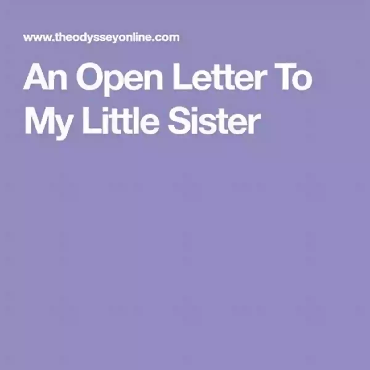 Sister Scribes Letters To My Sister (The Letters Project 4)