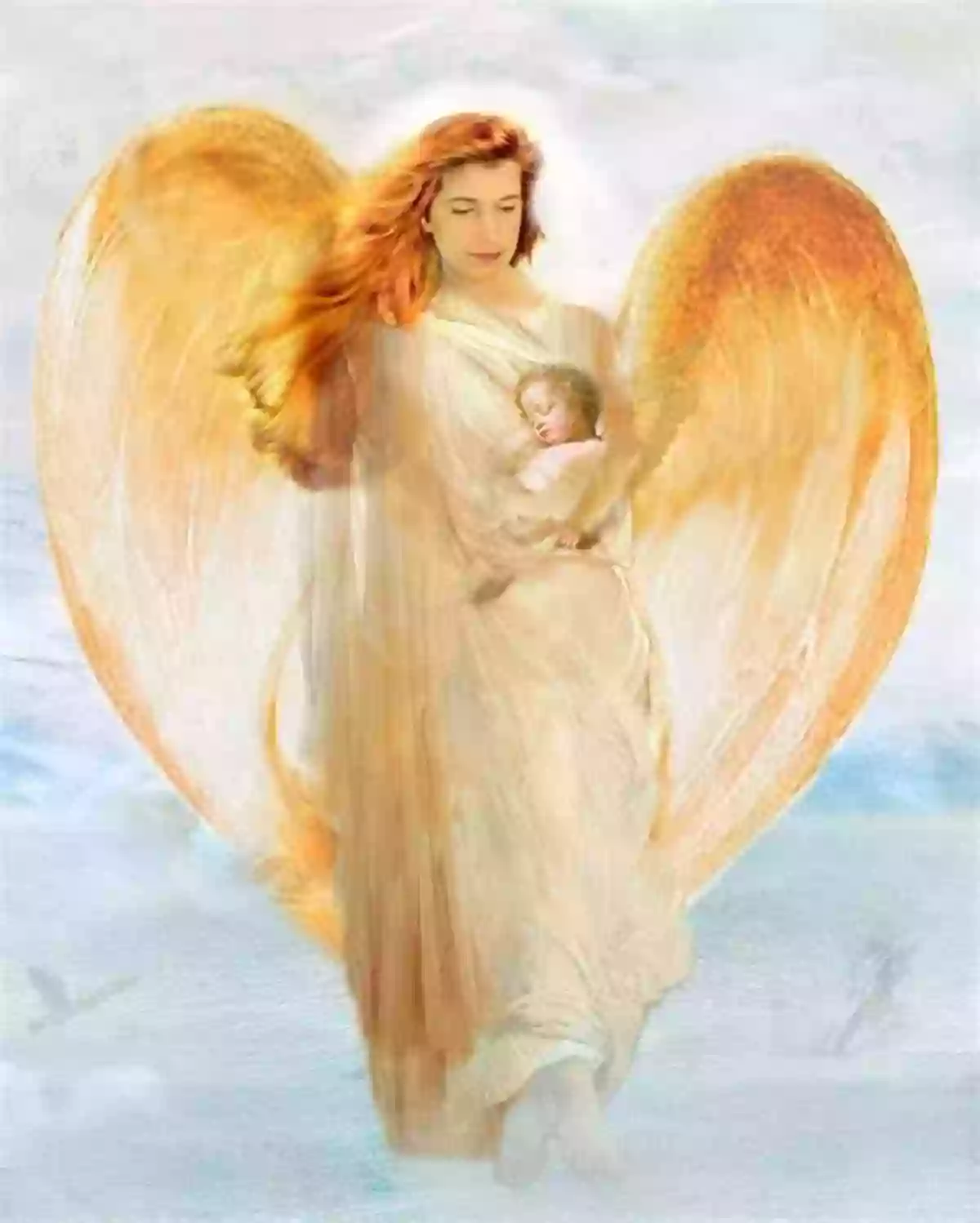 Smiling Angel With Wings Holding A Baby In Their Arms Christmas Alphabet Book: A Is For Angels With Cute Illustrations