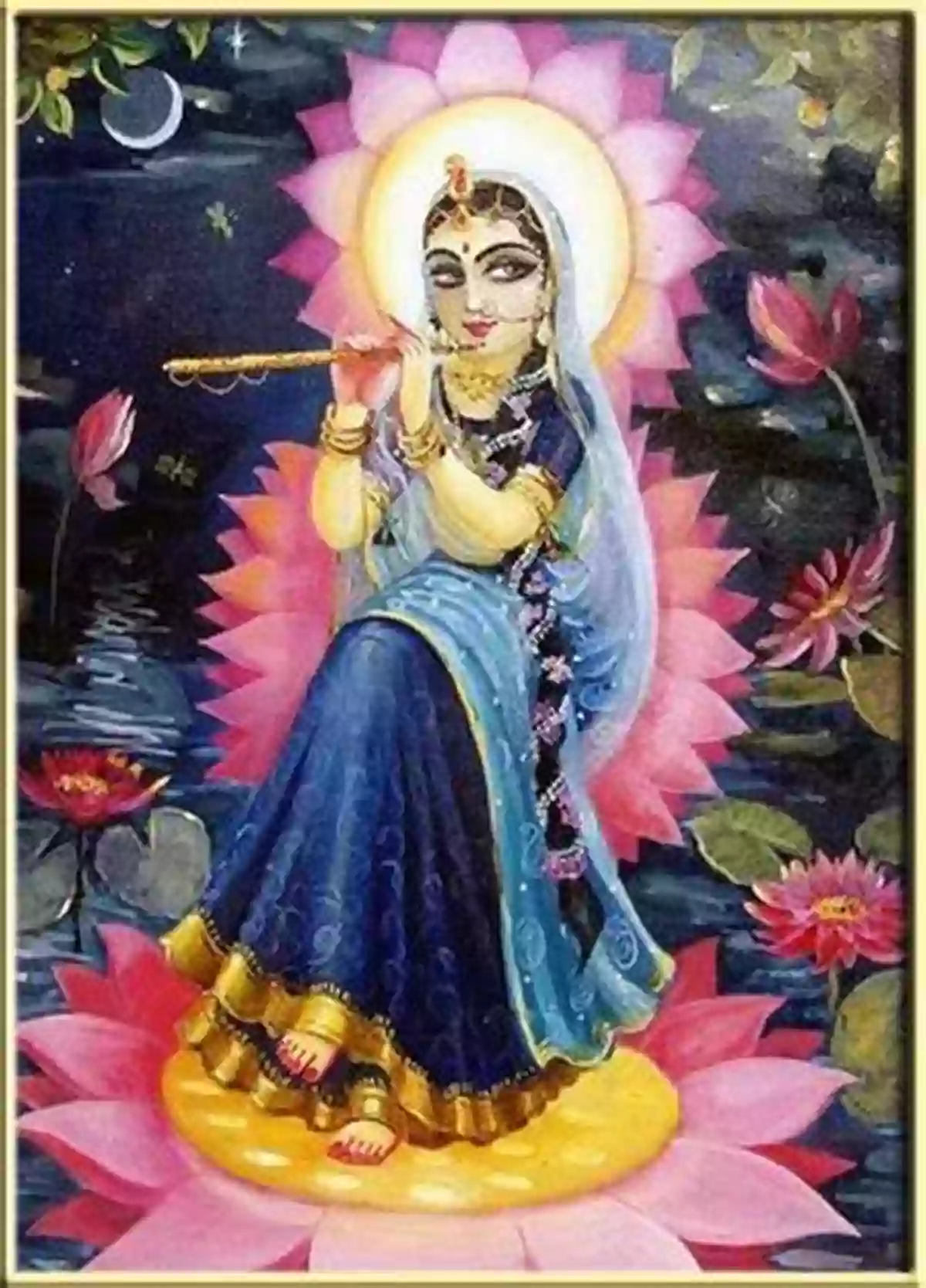 Sri Radha Immersed In Deep Meditation, Her Devotion Touching The Very Core Of Existence. Sri Radha: Our Supreme Shelter