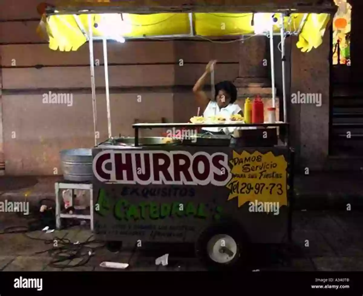 Street Vendors Selling Warm Churros And Hot Cocoa In The City Winter Walk In The City