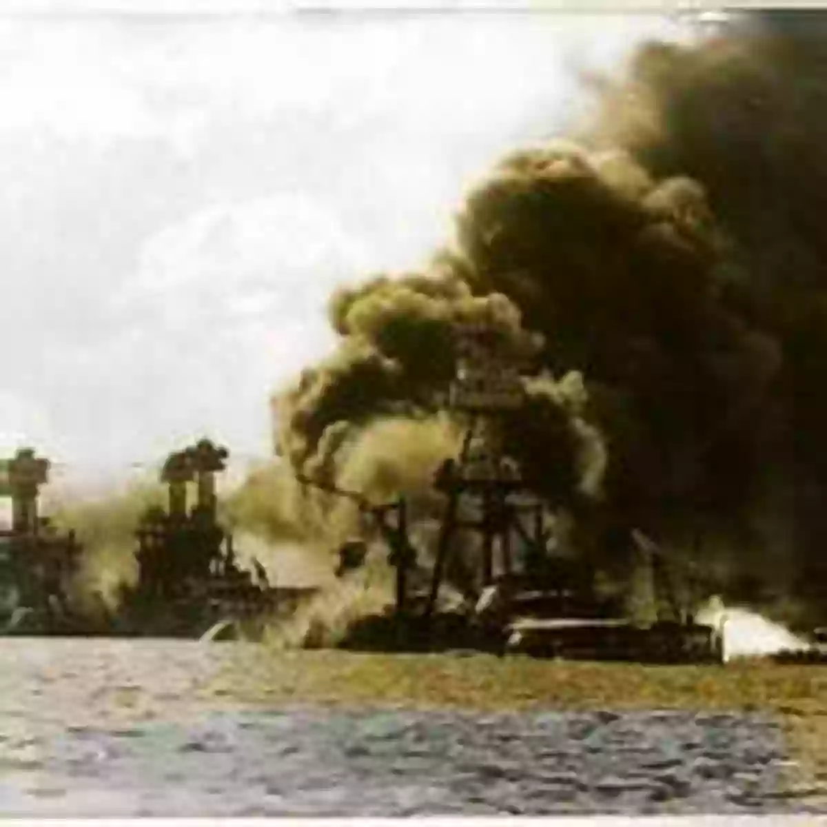 The USS Arizona Engulfed In Flames During The Pearl Harbor Attack Infamy: Pearl Harbor And Its Aftermath