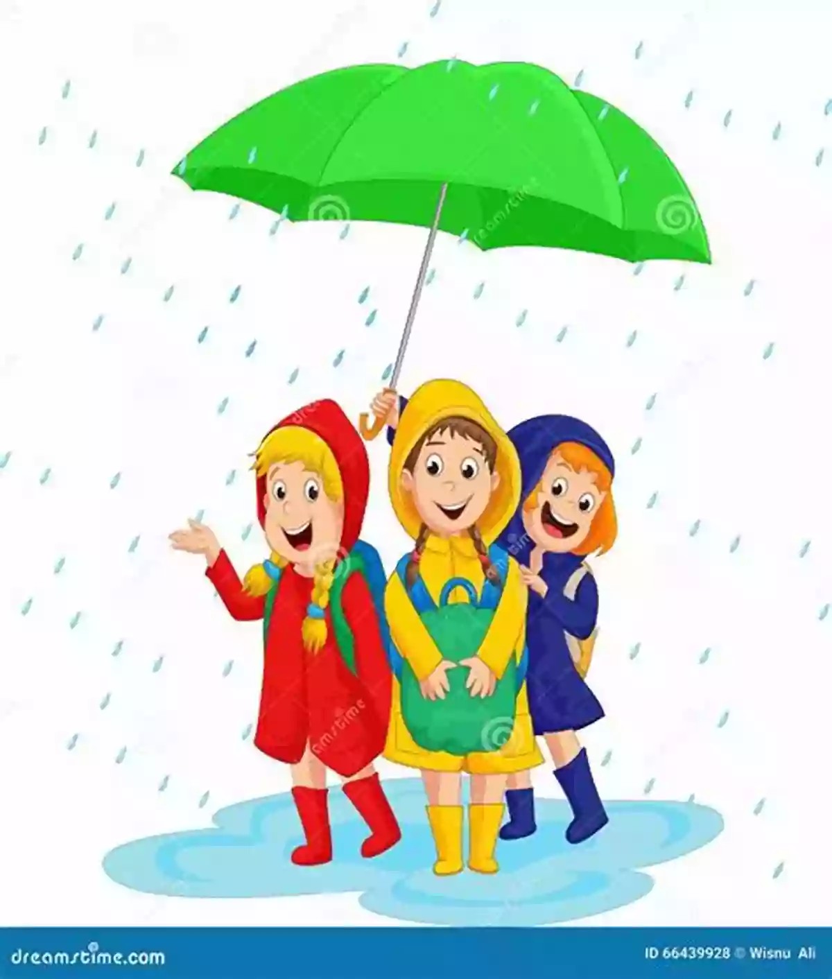 Two Friends, Ling And Ting, Playing Together Under An Umbrella On A Rainy Day Ling Ting: Together In All Weather (Ling And Ting)