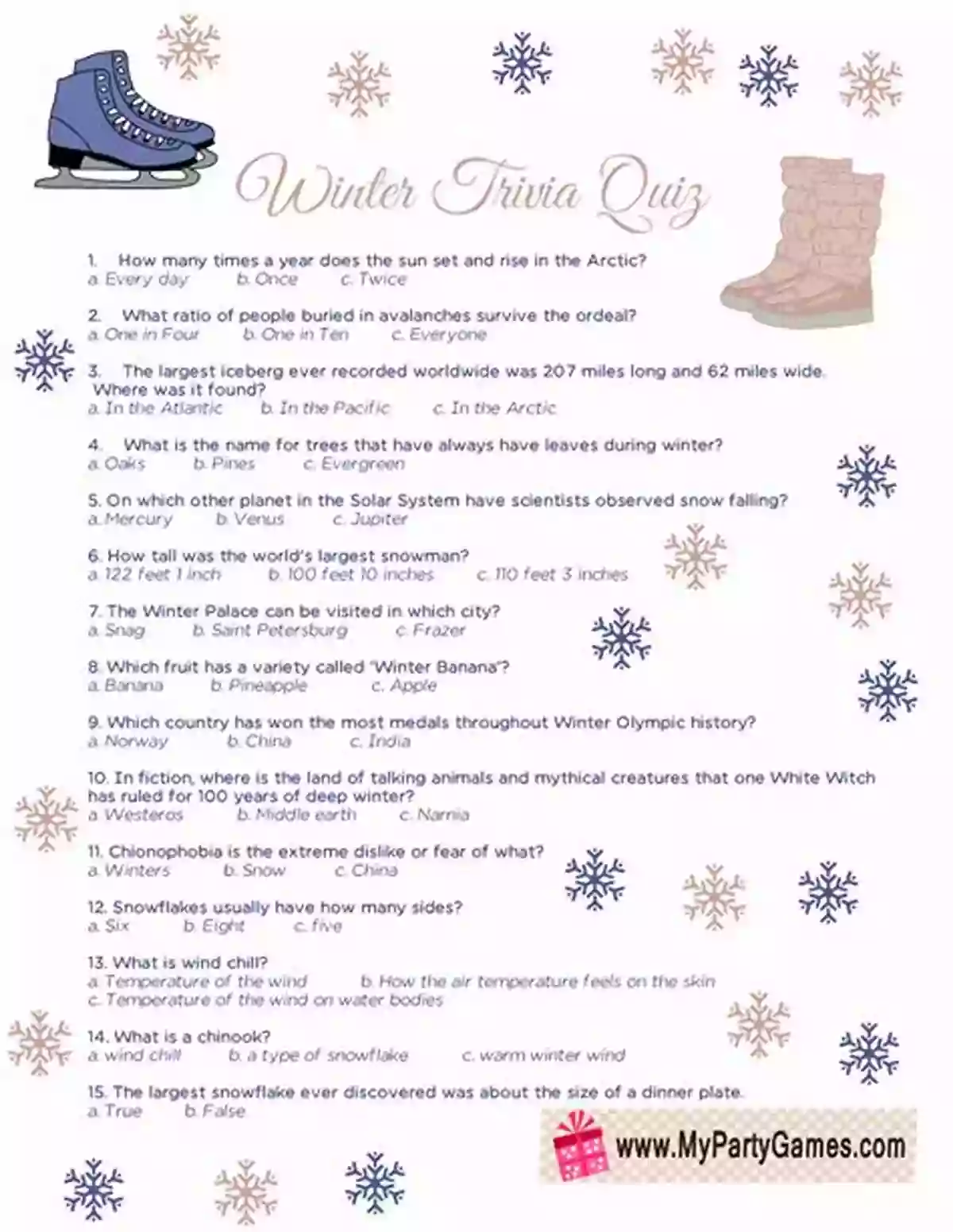 Virtual Winter Themed Trivia Night For Kat Read It Readers Winter Fun For Kat (Read It Readers)